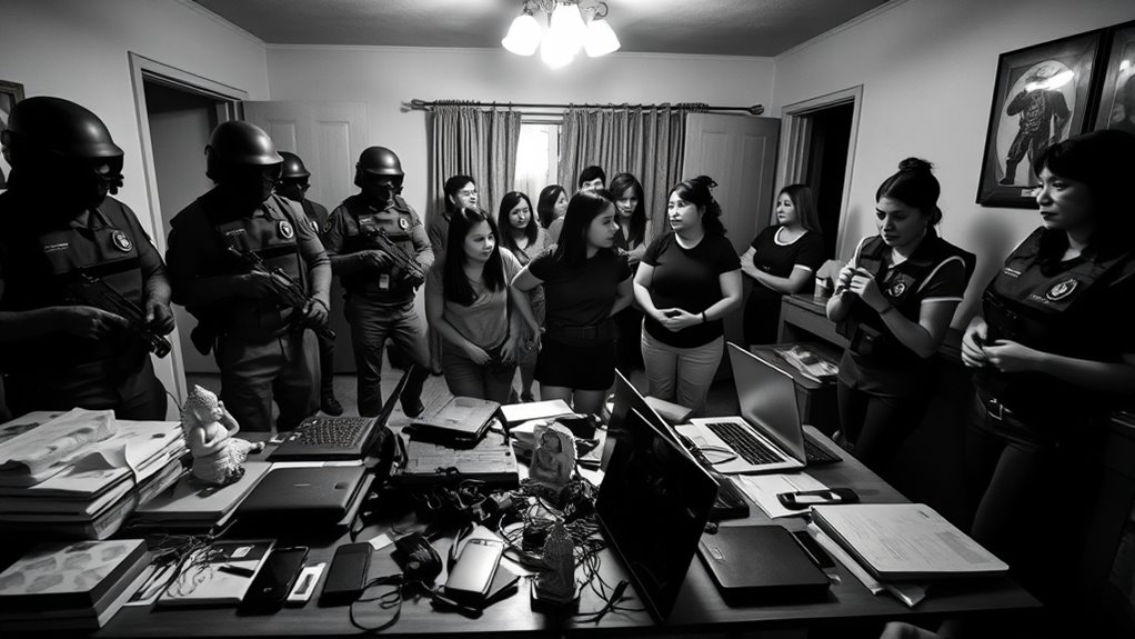 ten women arrested online