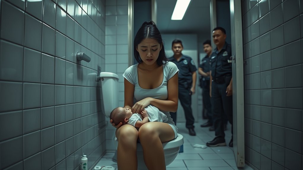 unaware birth in toilet